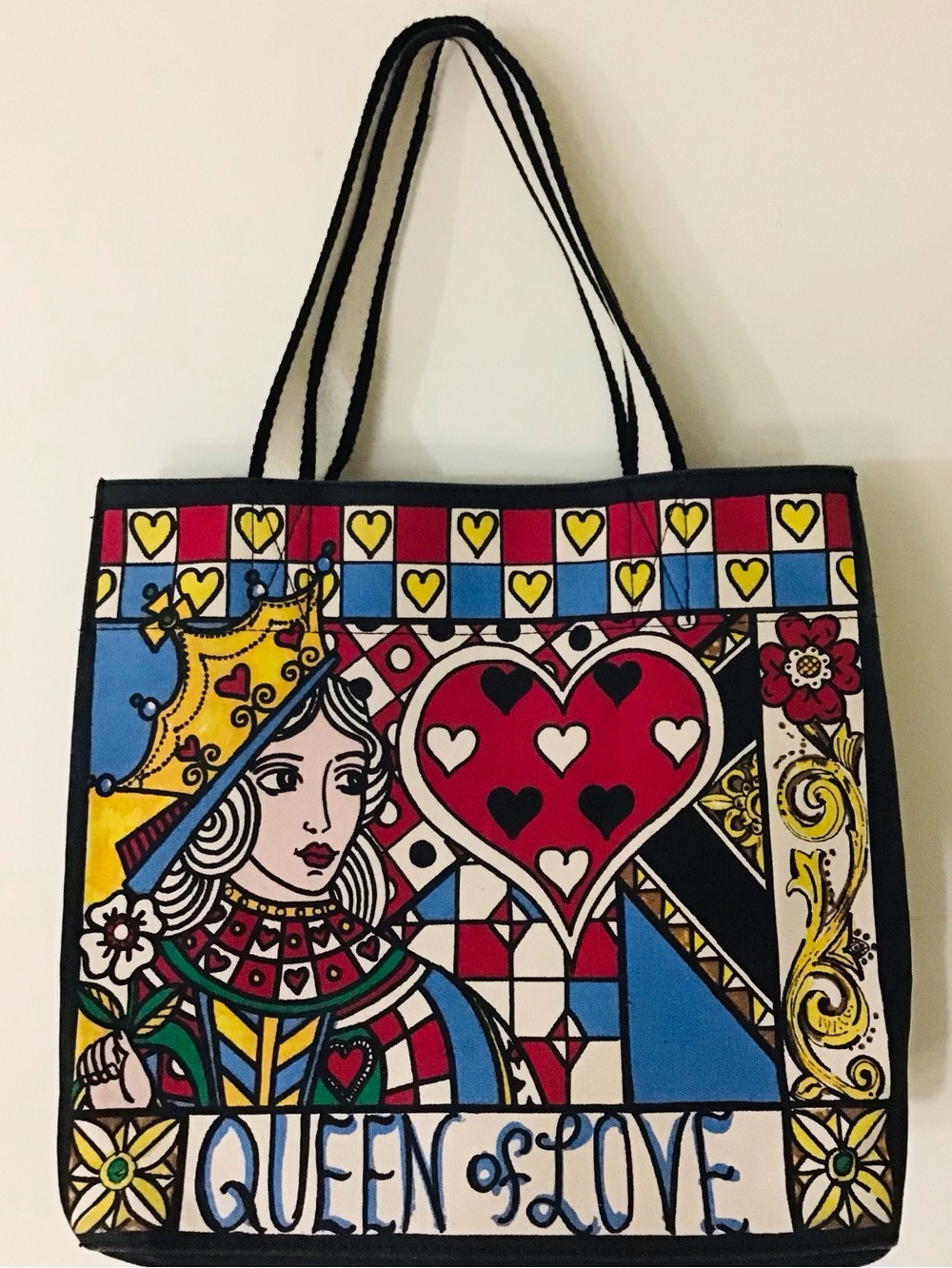 Brighton Queen of Love Canvas SHOPPER Tote Beach Bag Tom Clancy D30187